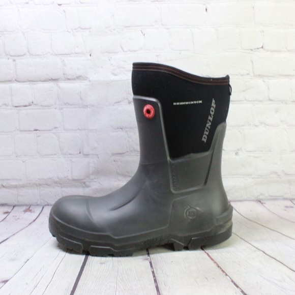 Dunlop Other - Dunlop Snugboot Black Rubber Slip Resistant Waterproof Safety Work Boots Size 14